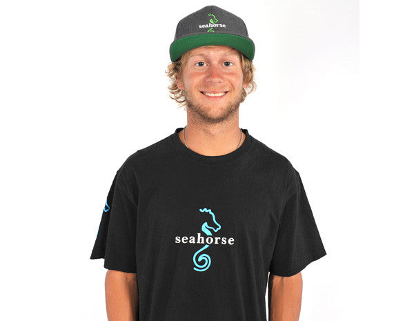 Black Barefooter Seahorse T-Shirt Front